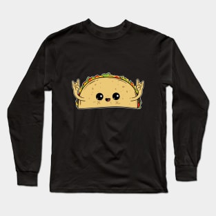 Kids Cute Taco Rocks-Cinco de Mayo Food-Foodie T Shirt Long Sleeve T-Shirt